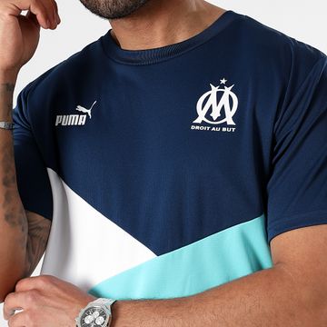 Puma - OM Poly Camiseta 777109 Azul Marino Turquesa Blanco