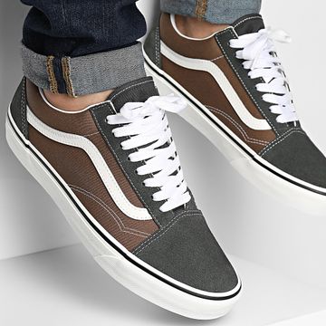 Vans - Zapatillas Old Skool 5UFBF01 Canvas Suede Pop Brown