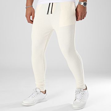 John H - Pantalones de chándal beige claro