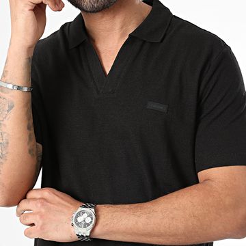 Calvin Klein - Tee Shirt Algodón Lino Abierto 2959 Negro