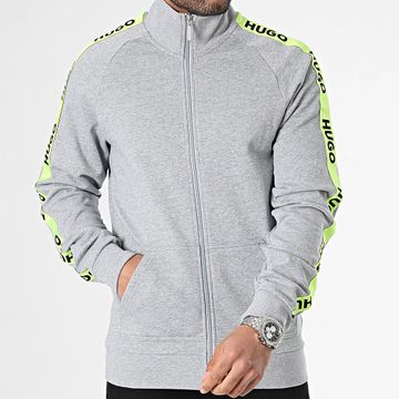 HUGO - Sudadera Sporty Logo Zip 50496985 Heather Grey