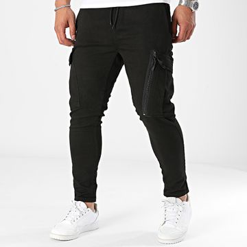 Deeluxe - Pantalones Quatro Cargo 04TJG8127M-PB Negro