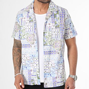 Frilivin - Camiseta de manga corta Blanco Azul Verde