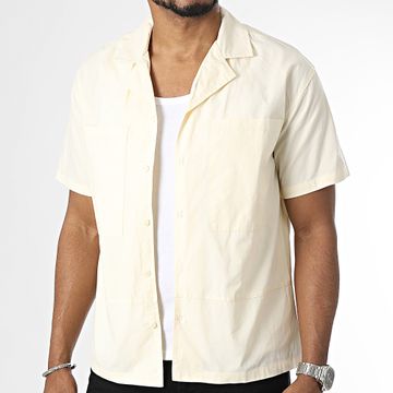 Frilivin - Camisa de manga corta beige
