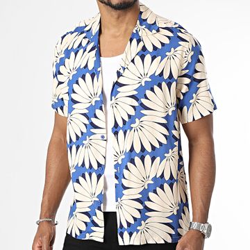 Frilivin - Camisa de manga corta King Blue Beige