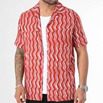 Frilivin - Camisa roja rosa de manga corta