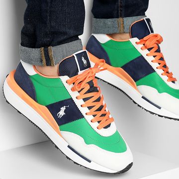Polo Ralph Lauren - Zapatillas Train 89 Azul Marino Verde Naranja