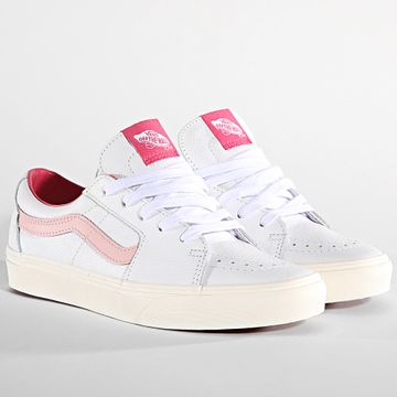Vans - Zapatillas de deporte para mujer Sk8-Low 9QRAFJ1 Premium Leather Hot Pink