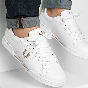 Fred Perry - Zapatillas B722 Piel B6311 U66 Blanco Piedra Caliente