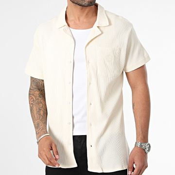 American People - Camisa Manga Corta Pestaña 104-09 Beige
