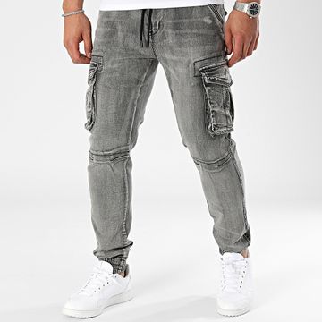 John H - Pantalones cargo vaqueros grises