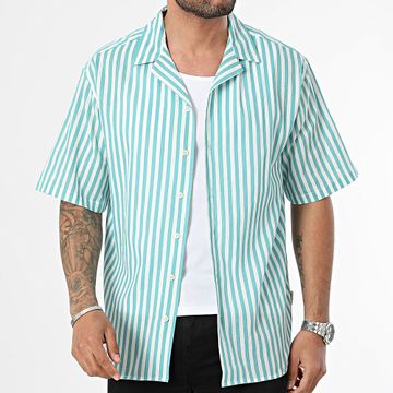Classic Series - Howie 214064 Camisa Manga Corta Rayas Turquesa Blanco