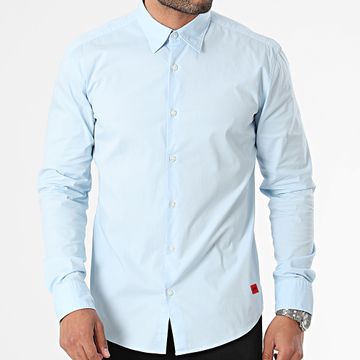 HUGO - Camisa de manga larga Ermo 50500216 Azul claro