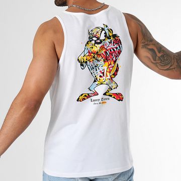 Looney Tunes - Taz Graffiti Back Tank Top Blanco