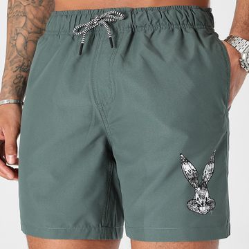 Looney Tunes - Bugs Bunny Graffiti Army Shorts de baño caqui verde