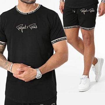 Project X Paris - Conjunto de camiseta y pantalón corto 2310019 2340019 Negro Beige