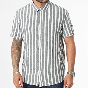 Classic Series - Fried Camisa Manga Corta 21107688 Azul Marino Beige Claro