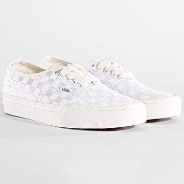 Vans - Baskets A Carreaux Authentic 9PVCJD1 Bordado Cuadros Blanco