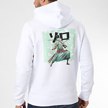 One Piece - Zoro Graf Sudadera con Capucha Blanca