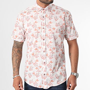 Classic Series - Camisa rosa floral de manga corta