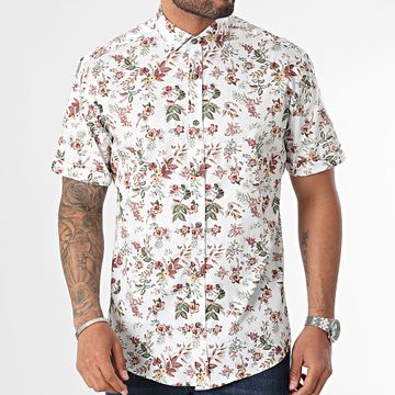 Classic Series - Camisa Manga Corta Beige Claro Floral