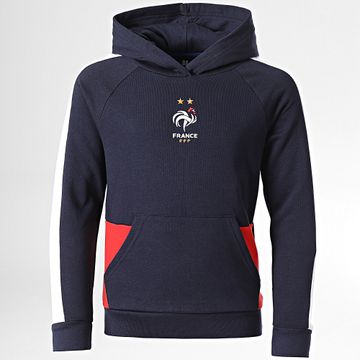 FFF - Sudadera con capucha Color Block para niños Navy White Red