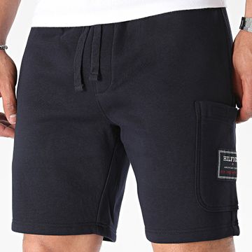 Tommy Hilfiger - Bandera Logo Insignia Pantalones cortos de jogging 6145 Azul marino