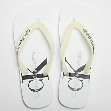 Calvin Klein - Chanclas Sandalia Playa Monograma 0838 Blanco