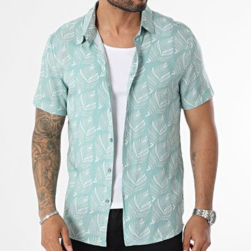 Frilivin - Camisa verde claro de manga corta