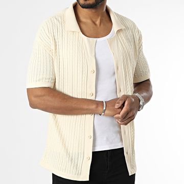 Ikao - Camisa de manga corta beige