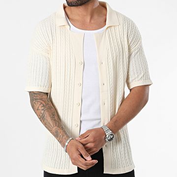 Ikao - Camisa de manga corta beige