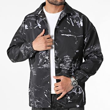 Ikao - Chaqueta Gris Negra
