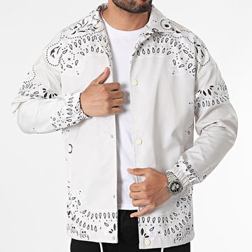 Ikao - Chaqueta Bandana Beige Blanco Marrón