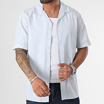 Classic Series - Camisa de manga corta Relax New-Linen Azul claro