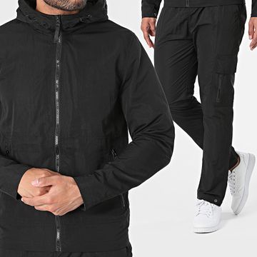 Frilivin - Conjunto de chaqueta cortaviento y pantalón de chándal Negro