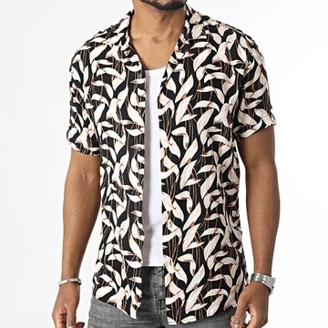 Classic Series - Negro Beige Camisa de manga corta
