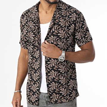 Classic Series - Camisa negra marrón de manga corta