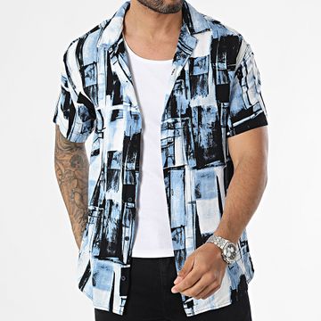 Classic Series - Azul Blanco Negro Camisa Manga Corta