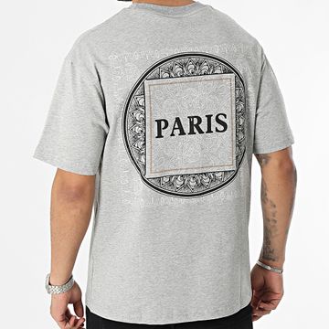 John H - Camiseta gris jaspeada