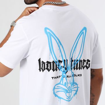 Bugs Bunny - Tee Shirt Oversize Bugs Bunny Color Spray Blanco