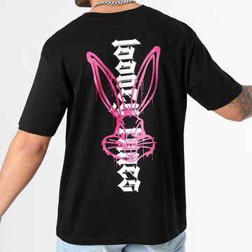 Bugs Bunny - Tee Shirt Oversize Bugs Bunny Full Color Spray Negro