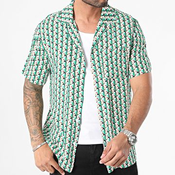 Frilivin - Camiseta de manga corta Blanco Verde