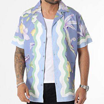 Frilivin - Camisa de manga corta Lila Floral