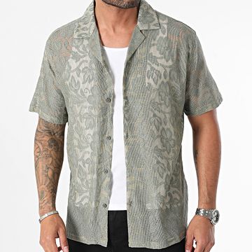 Frilivin - Camisa de manga corta verde caqui