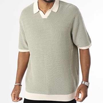 Jack And Jones - Polo de manga corta Mykonos Structure Verde caqui