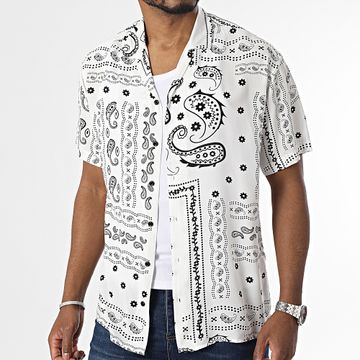 Jack And Jones - Camisa de manga corta Luke Paisley Resort White Bandana