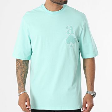 KZR - Camiseta oversize azul turquesa