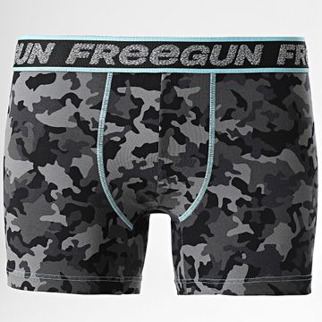 Freegun - Boxer Camuflaje Negro Gris Antracita