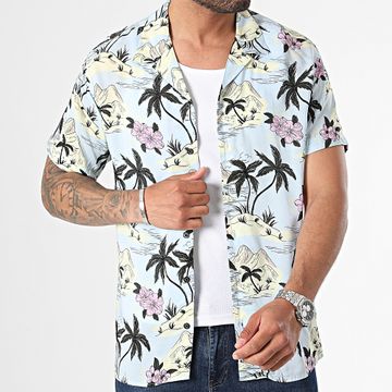 Produkt - Camisa de manga corta azul claro Hawaii