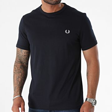 Fred Perry - M3519 Camiseta Ringer Azul Marino